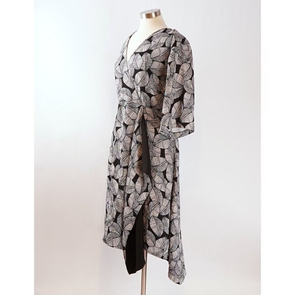 Natori Leaves of Paradise Asymmetrical Dress - Size 8 - EUC - Picture 2 of 9